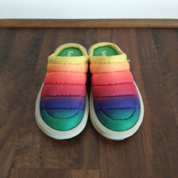 Rainbow sanuk lil puffer mule size 3 - Picture 1 of 5